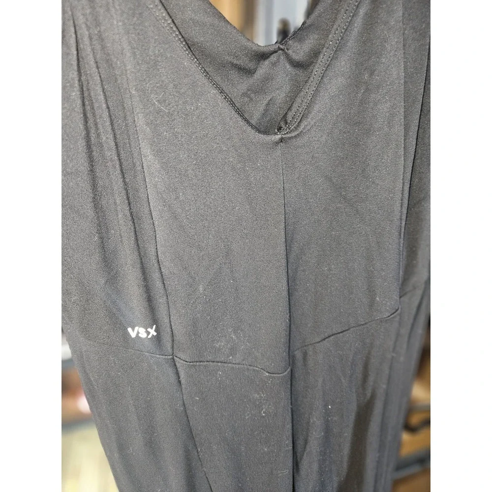 Victoria's Secret Black Solid Large Seamless‎ Workout Bodysuit Jumpsuit VSX